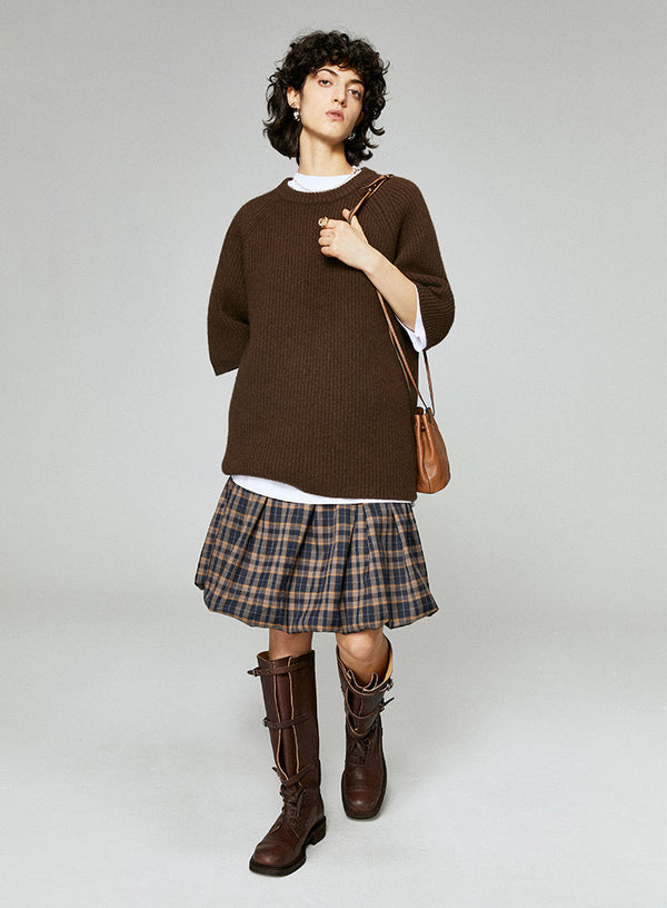 Retro Plaid A-Line Short Skirt