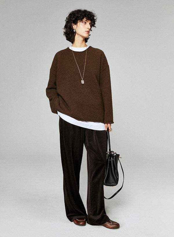 Retro Corduroy Wide Leg Trousers
