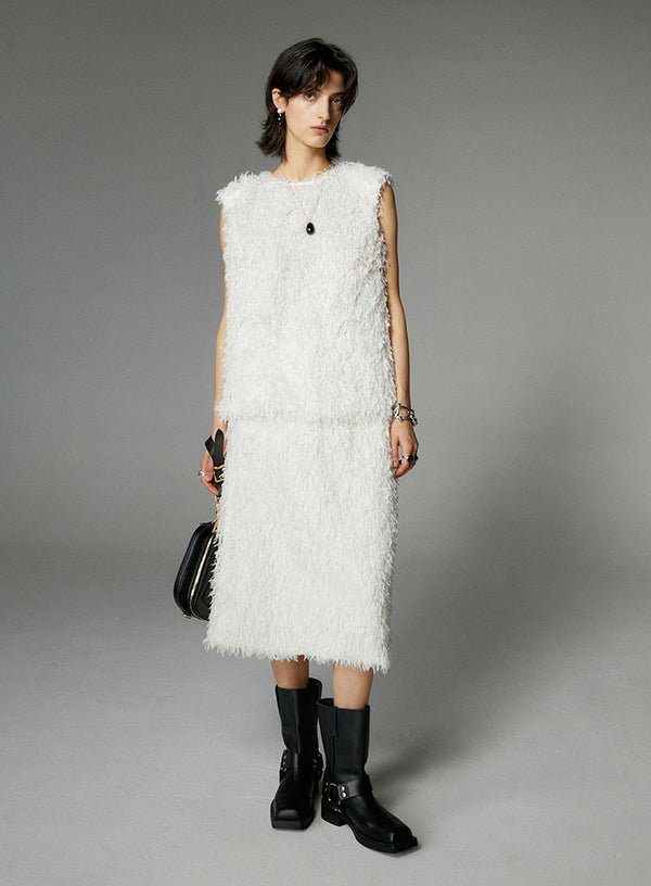 Feather Fringe Sleeveless Vest Top