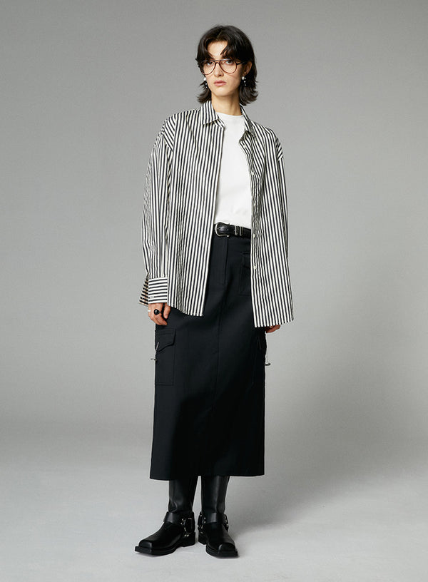 Black/White Essential Striped Shirt