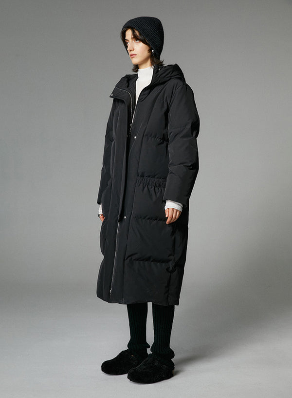 Black / White Long Down Jacket