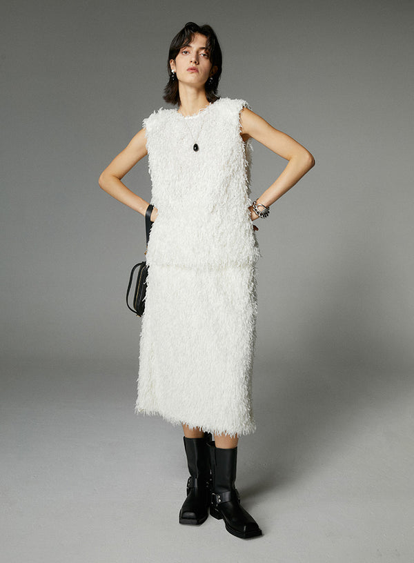 Feather Fringe Skirt