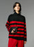 Button-Down Wool Striped Sweater