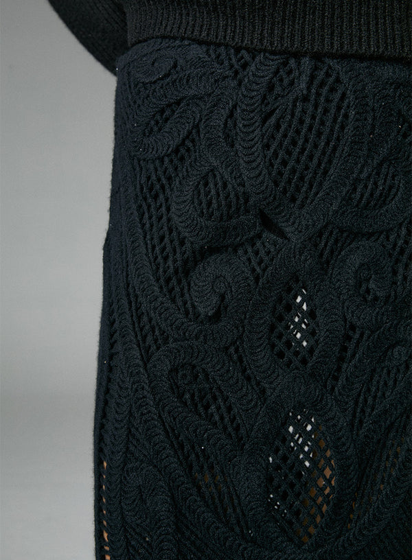 Designer Style Mesh Flower Skirt