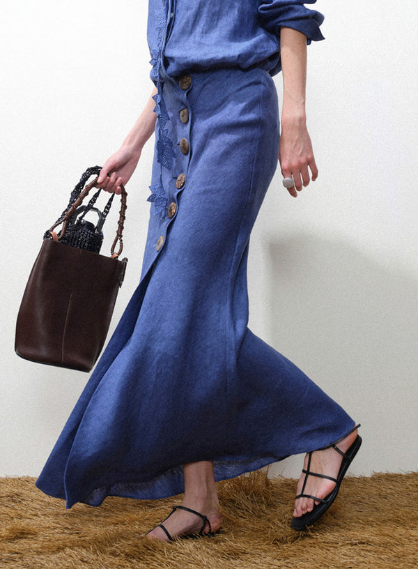Linen Mermaid Hem Skirt