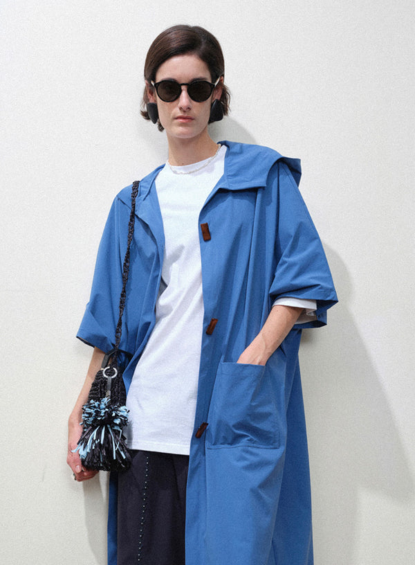 Wrinkle-Resistant Nylon Cape Coat