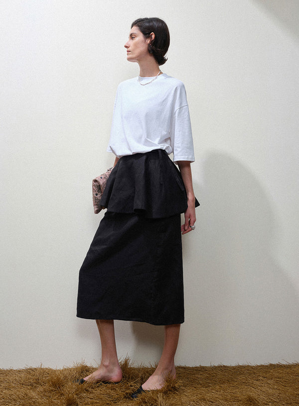 Linen Midi Skirt Set