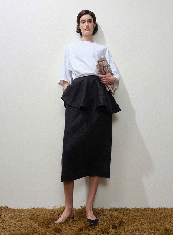 Linen Midi Skirt Set