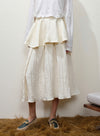 Pleated Linen Skirt Set