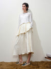 Pleated Linen Skirt Set
