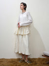 Pleated Linen Skirt Set