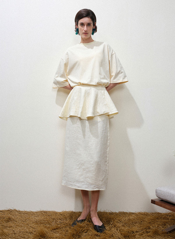 Linen Midi Skirt Set