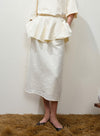 Linen Midi Skirt Set