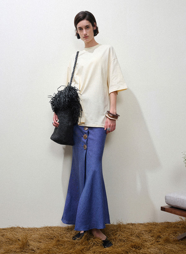 Linen Mermaid Hem Skirt