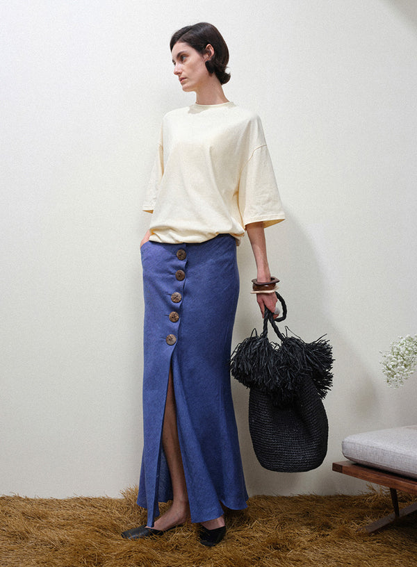 Linen Mermaid Hem Skirt