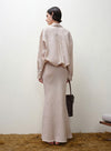 Linen Mermaid Hem Skirt