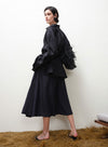 Pleated Linen Skirt Set