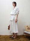 Pleated Linen Skirt Set