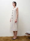 Linen Sleeveless Midi Dress