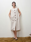 Linen Sleeveless Midi Dress
