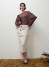 Linen Wrap Skirt Set