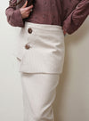 Linen Wrap Skirt Set