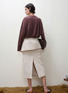 Linen Wrap Skirt Set