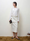Linen Wrap Skirt Set