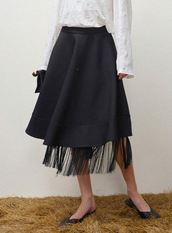 Luxe Fringe Midi Skirt