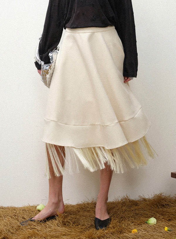 Luxe Fringe Midi Skirt