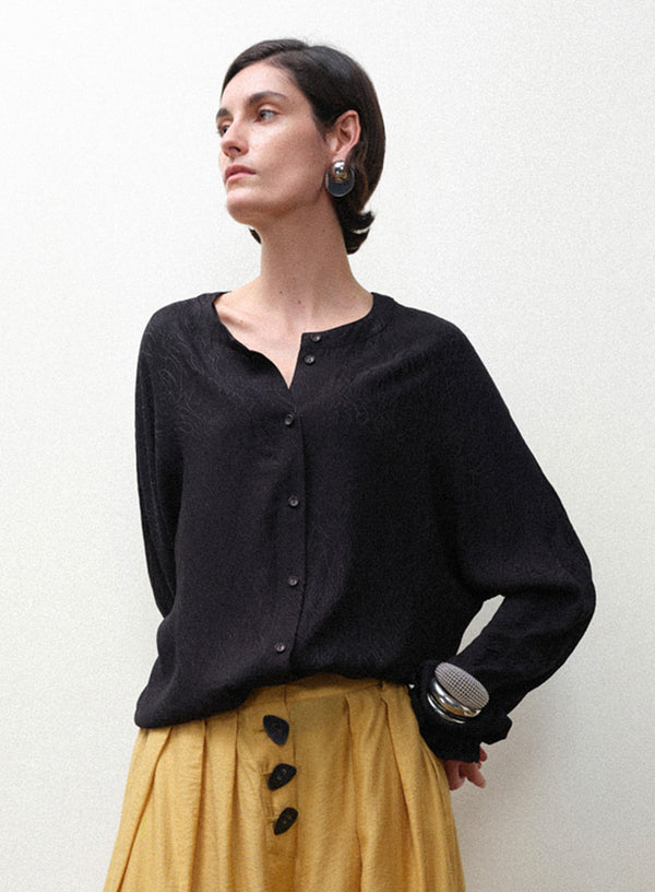 Rose Long-Sleeve Blouse