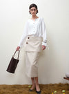 Linen Wrap Skirt Set
