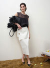 Linen Wrap Skirt Set
