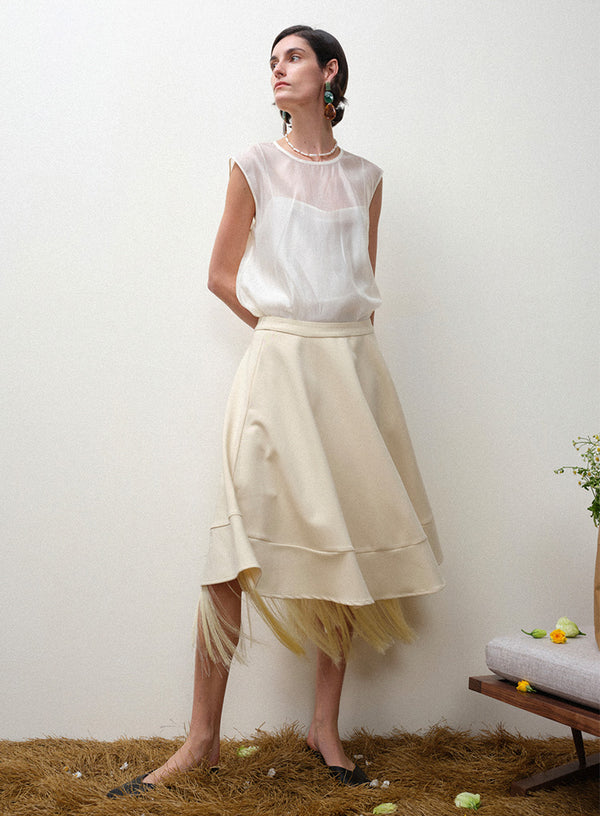 Luxe Fringe Midi Skirt