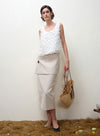 Linen Wrap Skirt Set