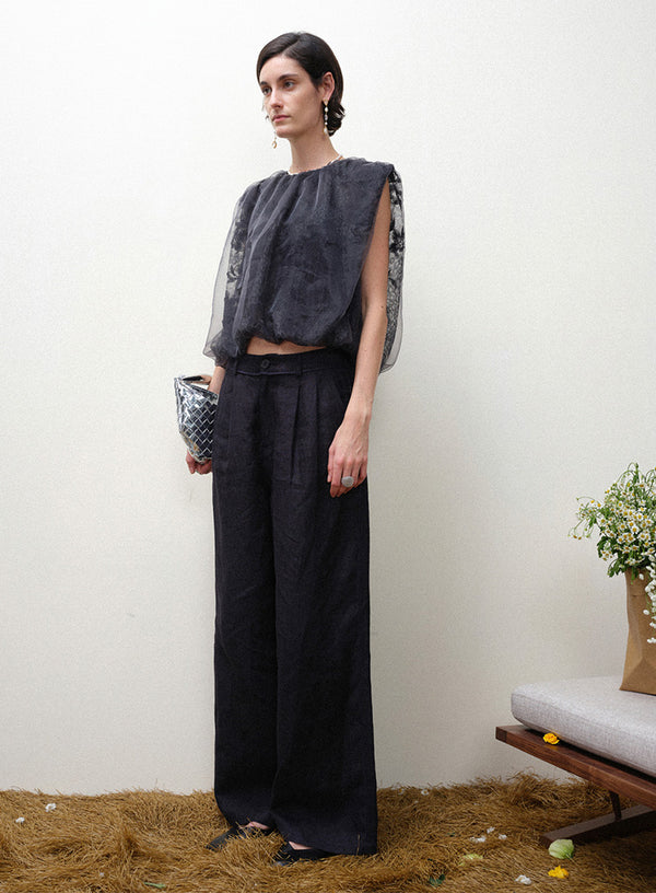 V-hals blomsterblonde tanktop