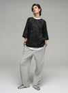 Sequin Half Sleeve T-shirt