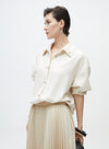 Metal Button Collar Shirt