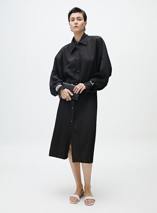 Waist-Tie Shirt Dress