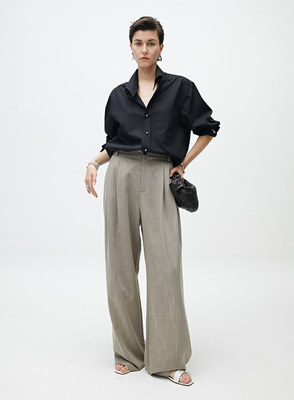 Stylish Collar Long-sleeved Shirt