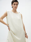 Black/White Irregular Sleeveless Dress