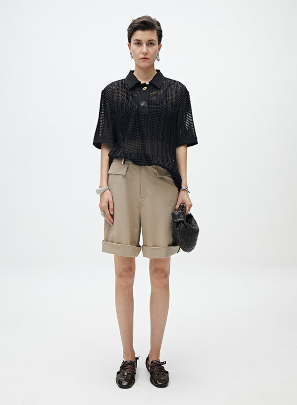 Wrinkle-Resist Casual Shorts
