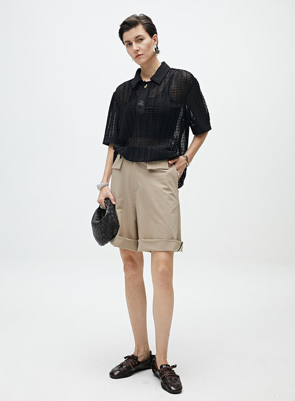 Wrinkle-Resist Casual Shorts