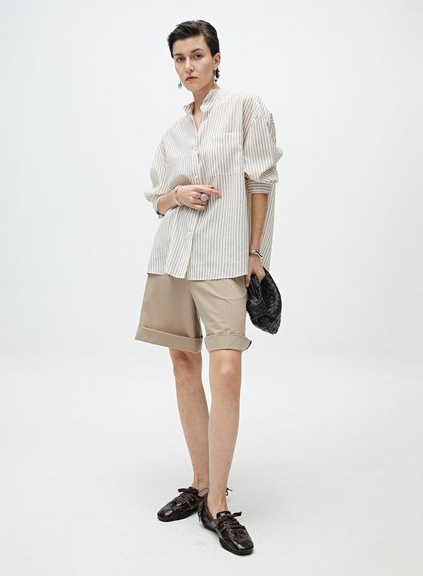 Wrinkle-Resist Casual Shorts