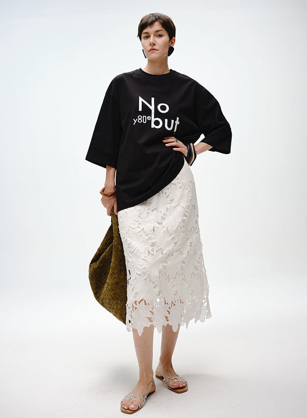 Oversized Printed Cotton T-Shirt