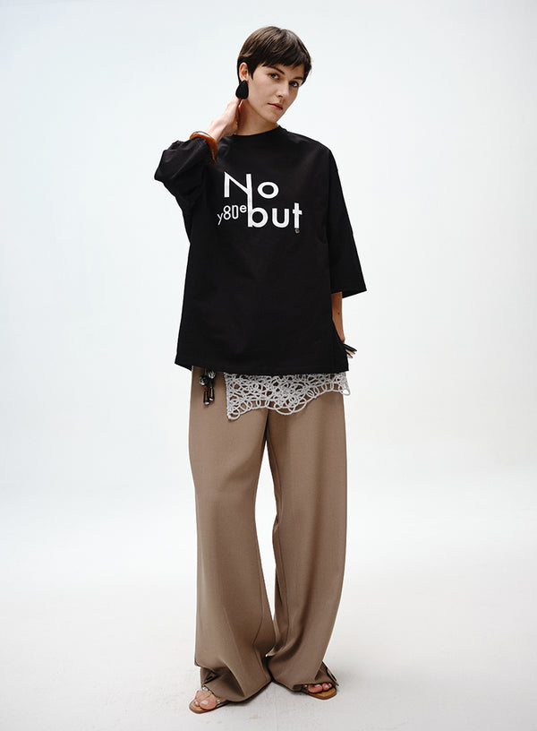 Oversized Printed Cotton T-Shirt
