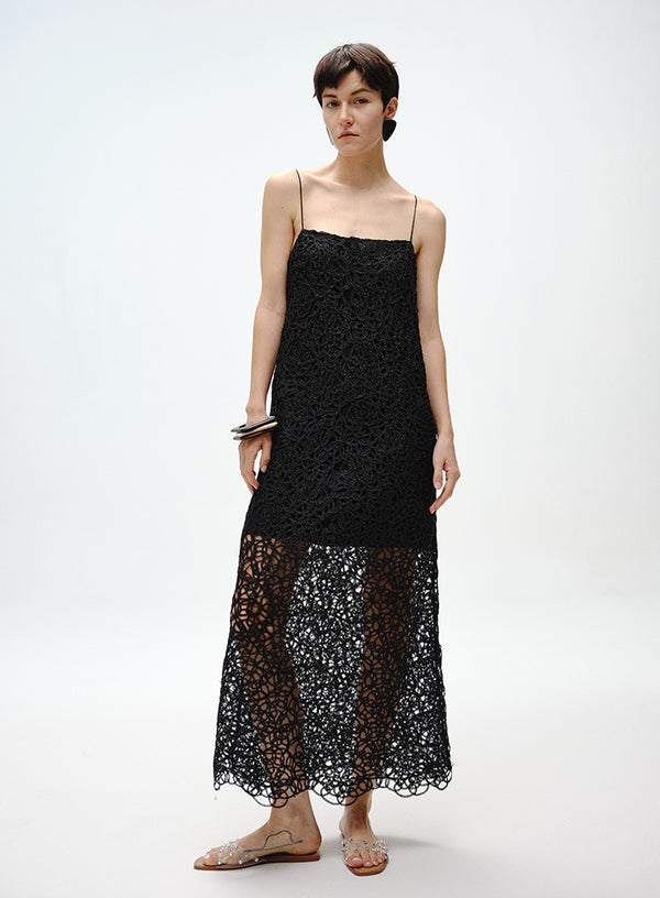 Cutout Lace A-Line Dress