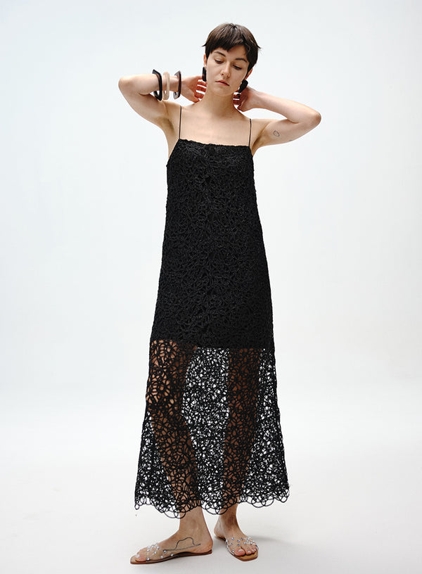 Cutout Lace A-Line Dress