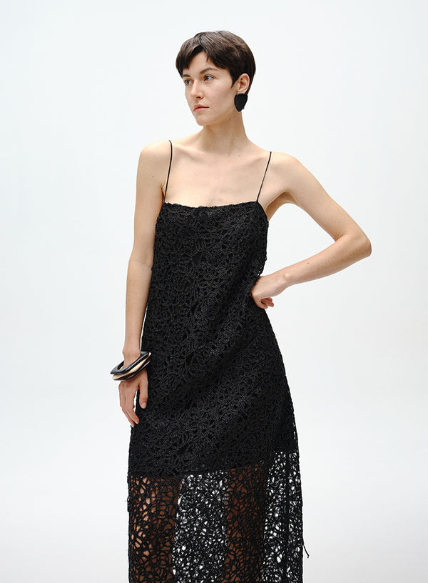 Cutout Lace A-Line Dress