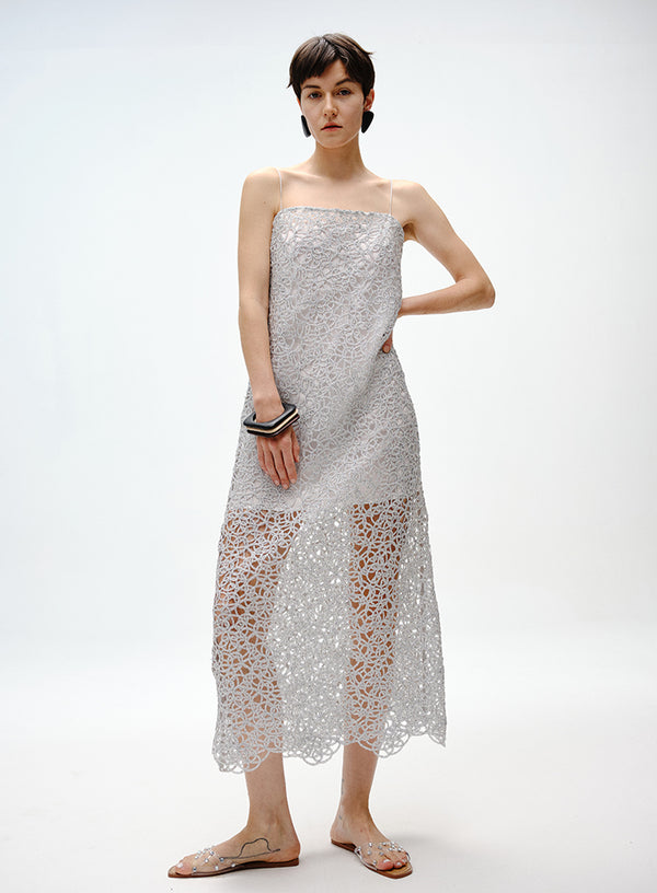 Cutout Lace A-Line Dress